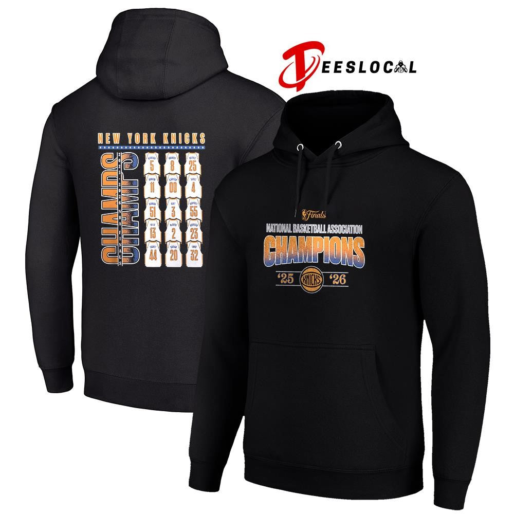New York Knicks NBA Finals Champions roster shirt