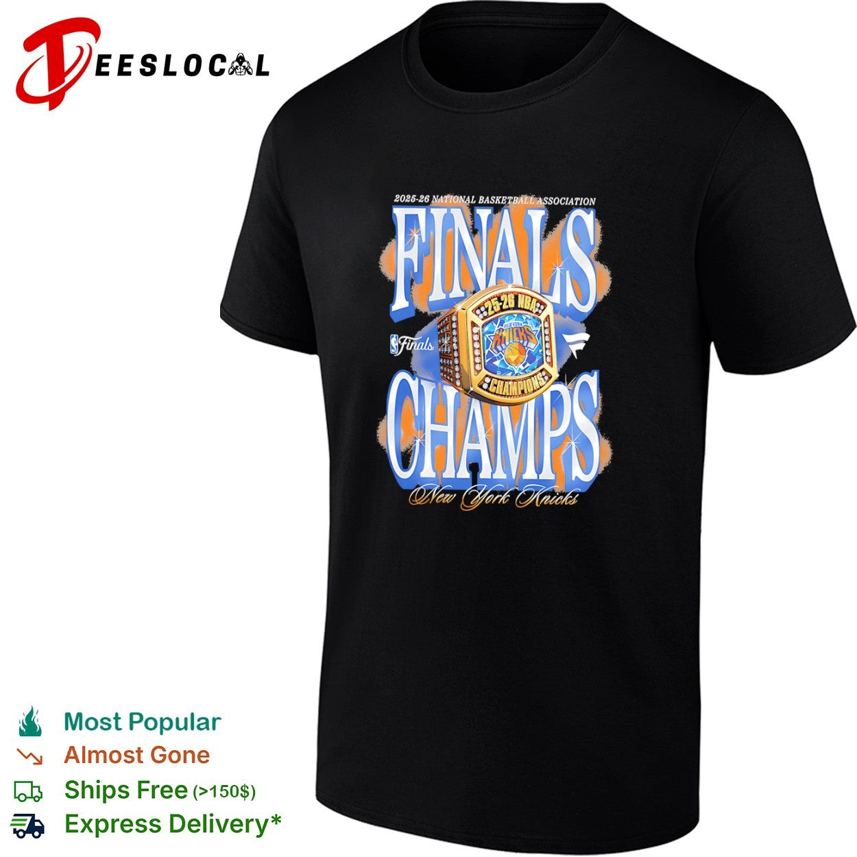 New York Knicks NBA Finals Champs 2025 2026 Ring shirt