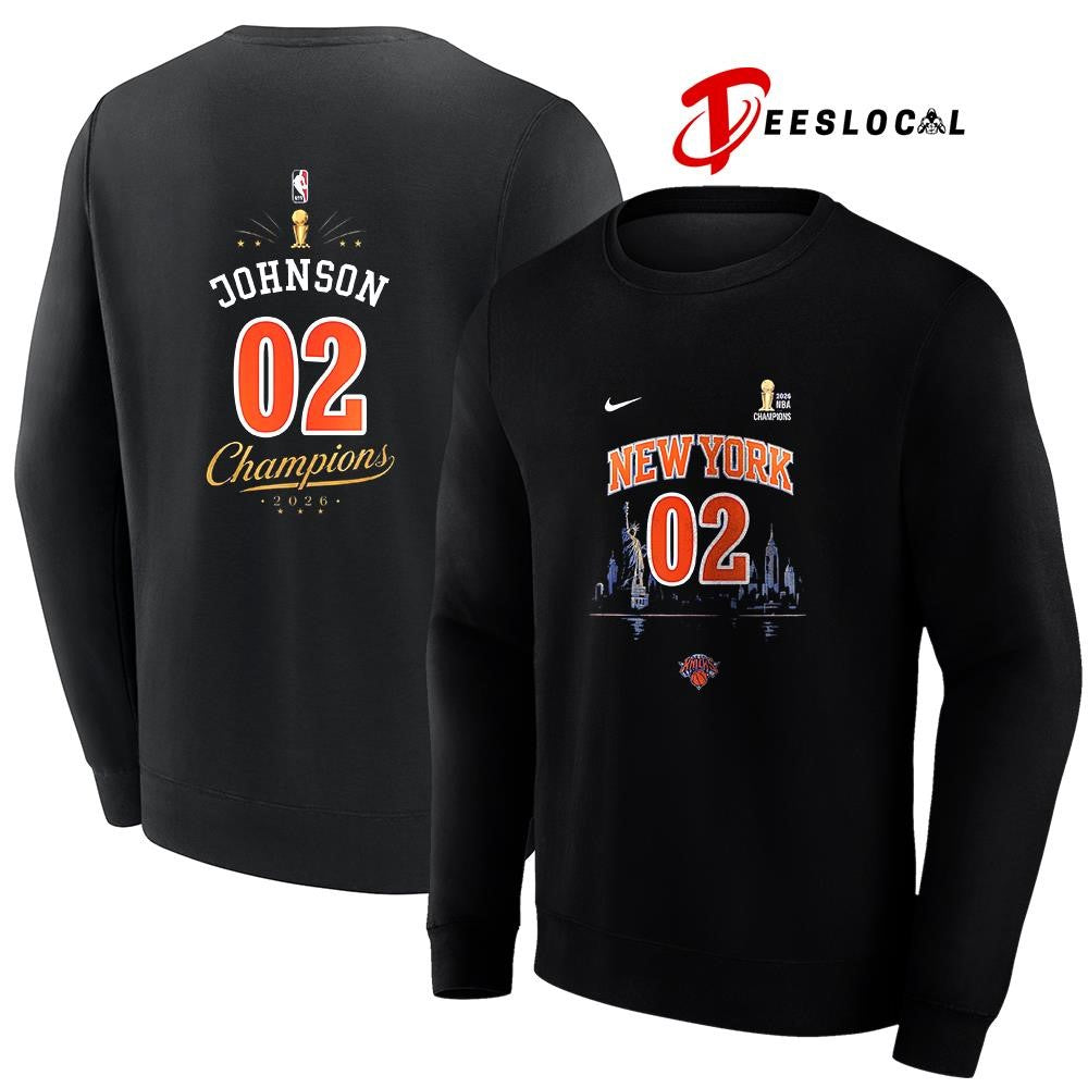 New York Knicks NBA Finals champions Larry Johnson name and number shirt