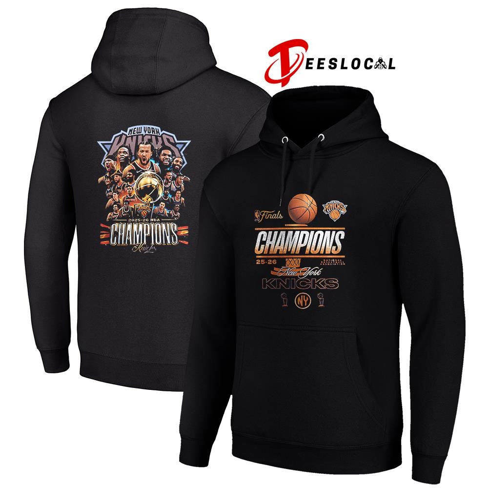 New York Knicks NBA champions trophy team graphic shirt