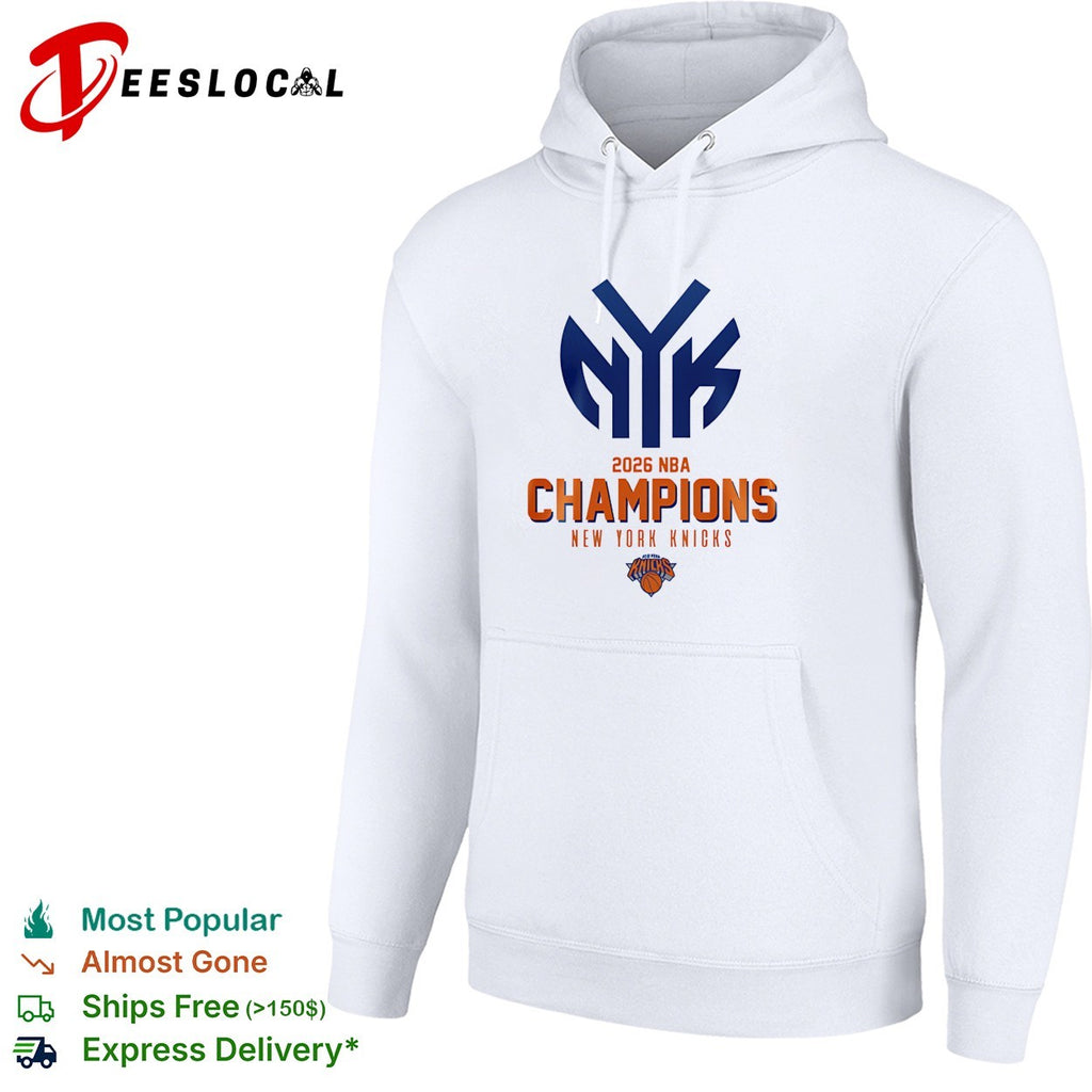 New York Knicks NYK monogram 2026 NBA Champions bold text shirt