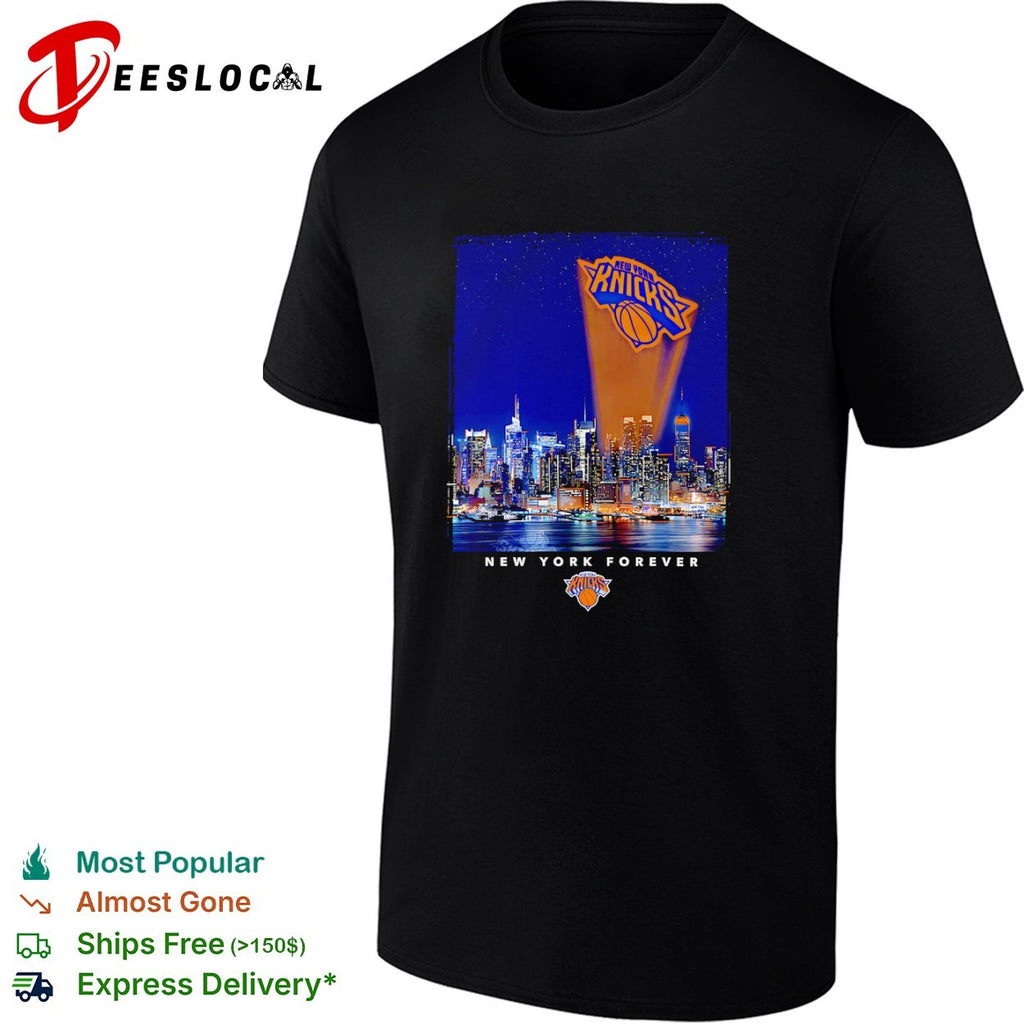 New York Knicks New York Forever Gotham City Skyline NBA Basketball shirt