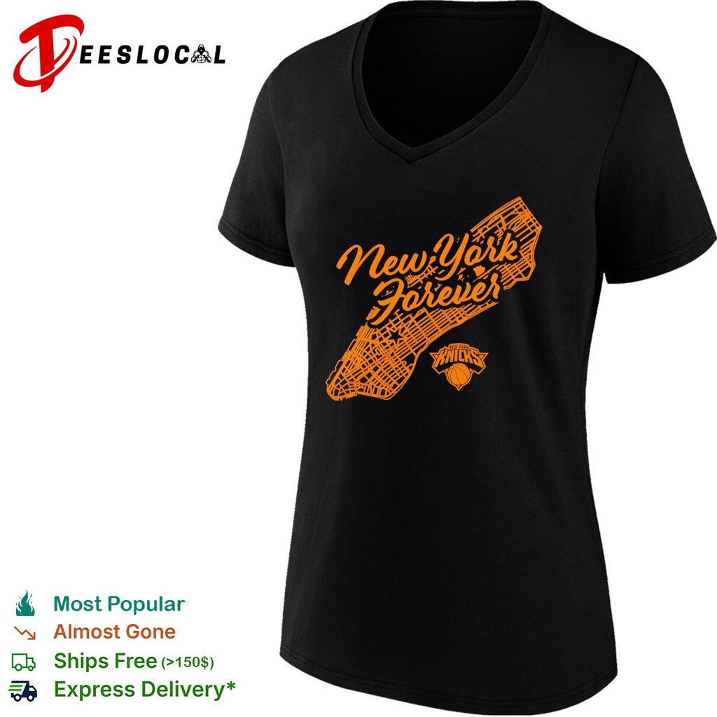 New York Knicks New York Forever Map Logo NBA Basketball shirt
