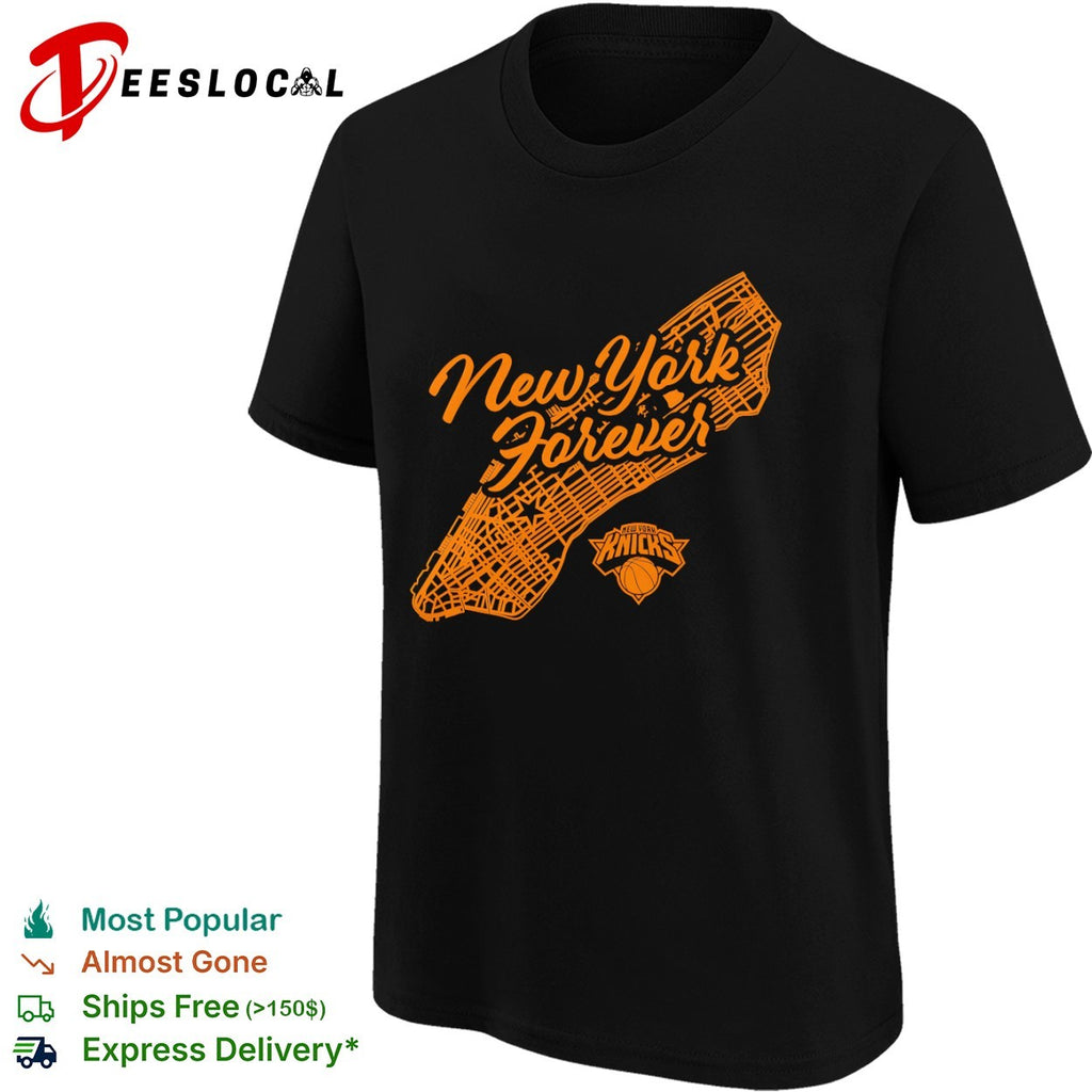 New York Knicks New York Forever Map Logo NBA Basketball shirt
