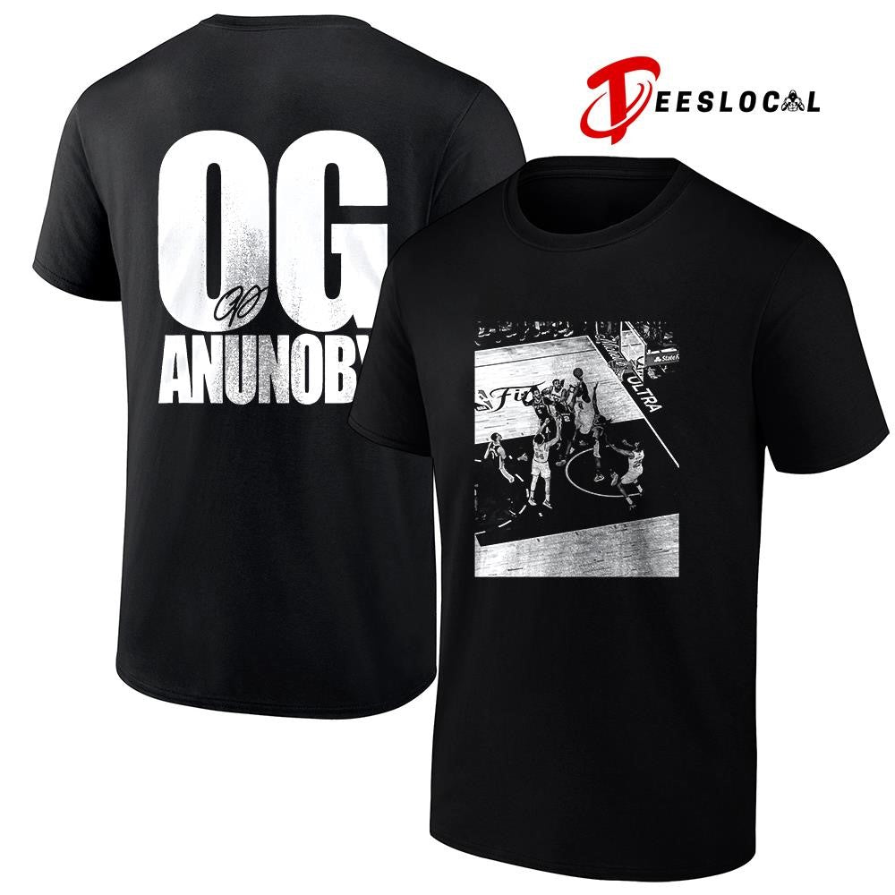 New York Knicks OG Anunoby NBA final signature shirt