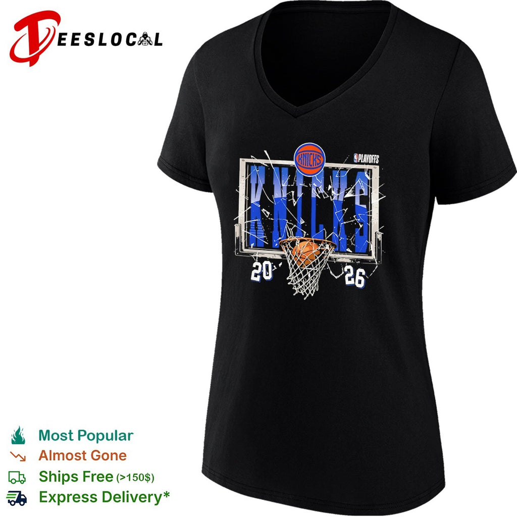 New York Knicks Playoffs 2026 Shattered Backboard Basketball Team Logo NBA shirt