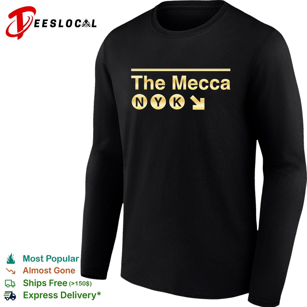 New York Knicks The Mecca NYK subway station sign golden championship shirt