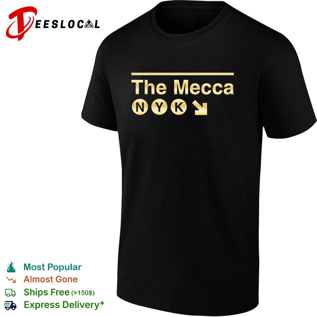 New York Knicks The Mecca NYK subway station sign golden championship shirt