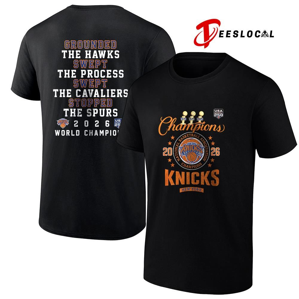 New York Knicks World champions grounded the Hawks swept the Cavaliers stopped the Spurs shirt