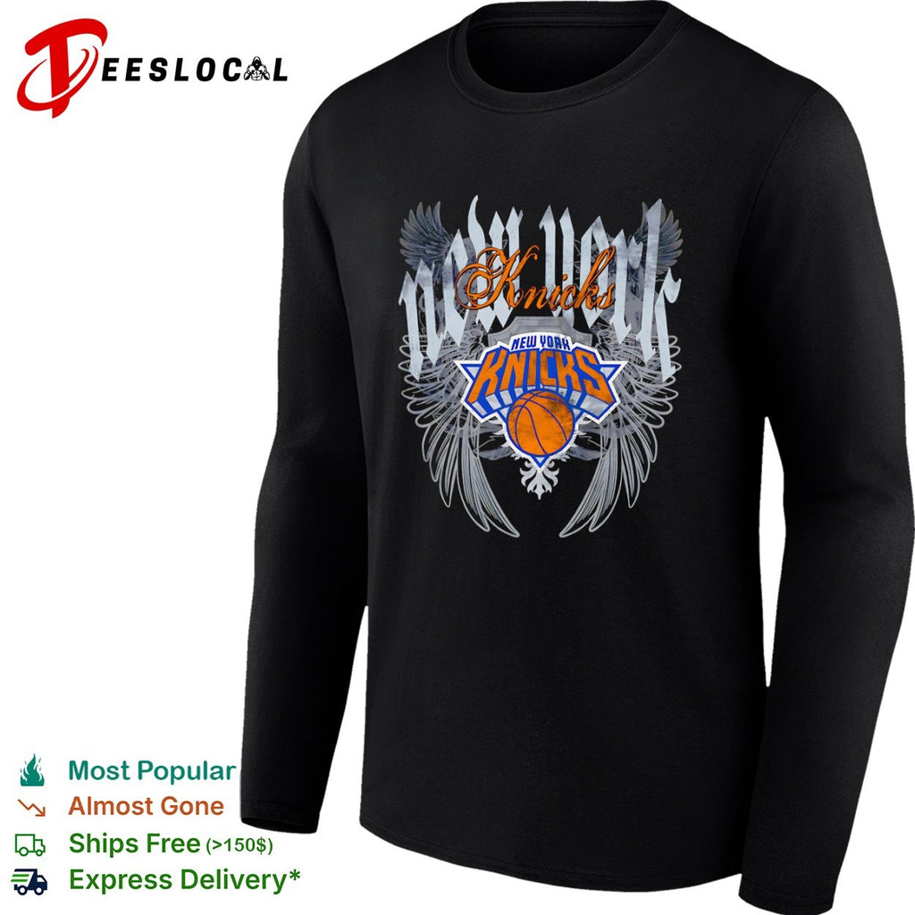 New York Knicks basketball wings shield shirt