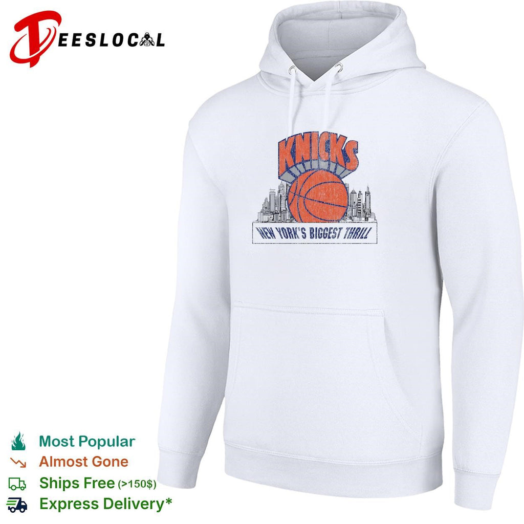 New York Knicks biggest thrill basketball skyline badge shirt
