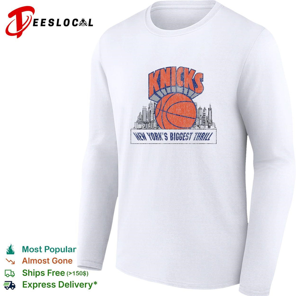 New York Knicks biggest thrill basketball skyline badge shirt