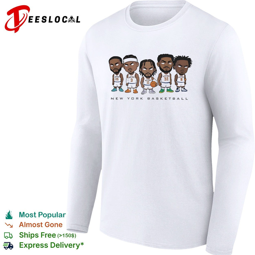 New York Knicks cartoon players basketball shirt