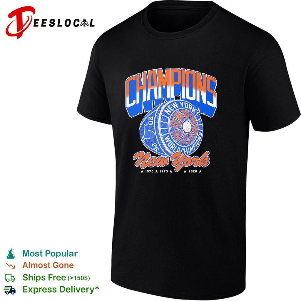 New York Knicks champions world champions ring shirt
