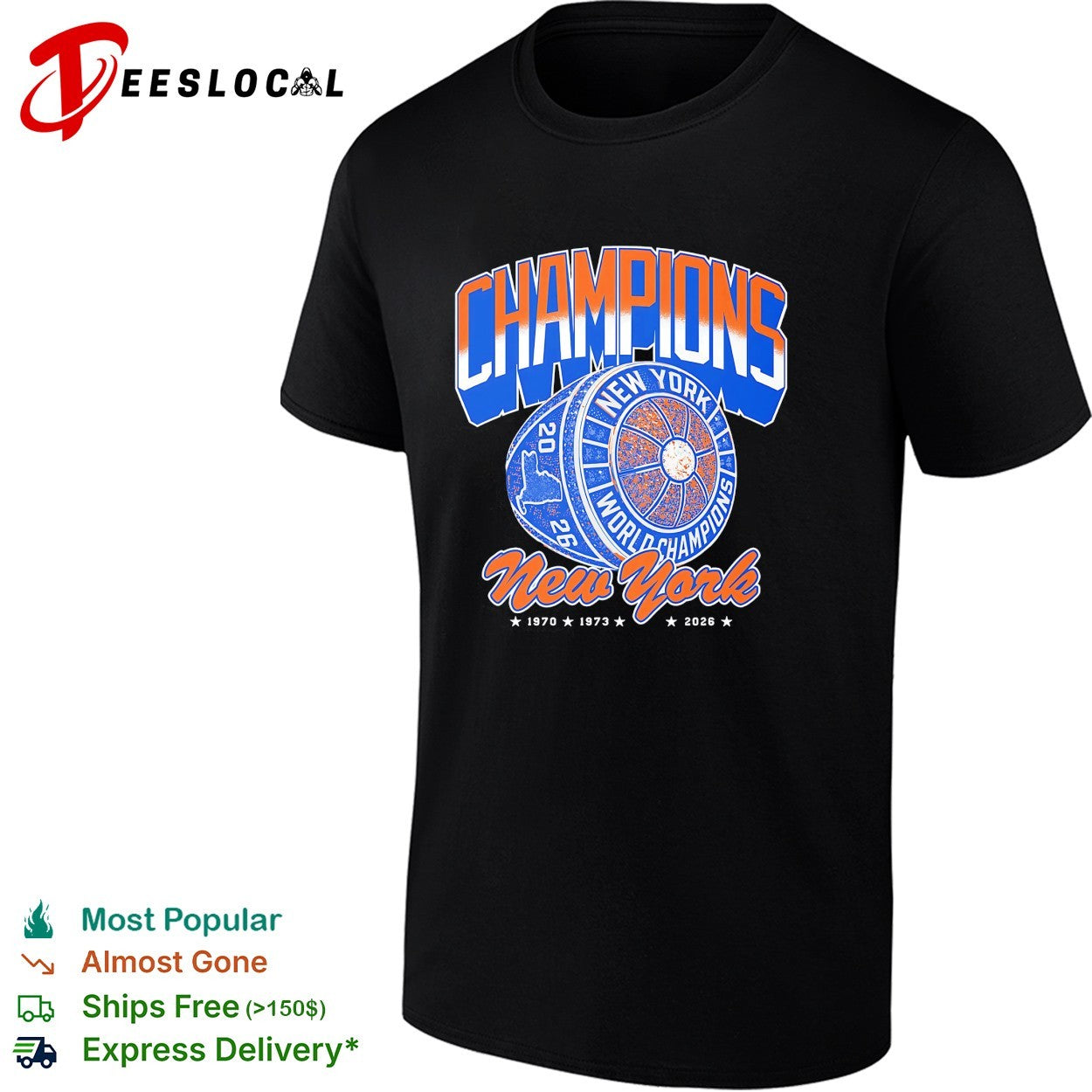 New York Knicks champions world champions ring shirt