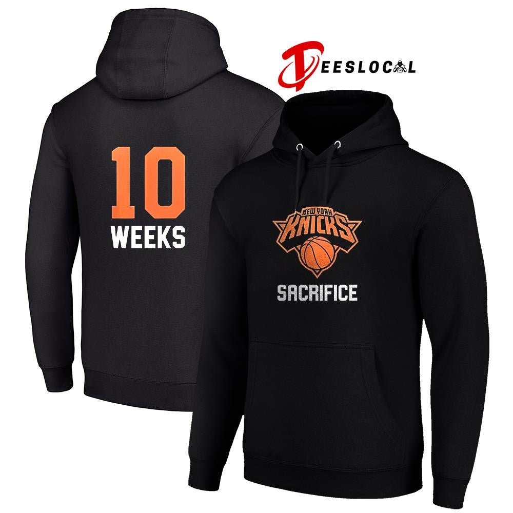 New York Knicks sacrifice 10 Weeks name and number shirt