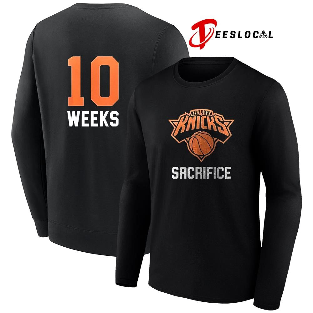 New York Knicks sacrifice 10 Weeks name and number shirt