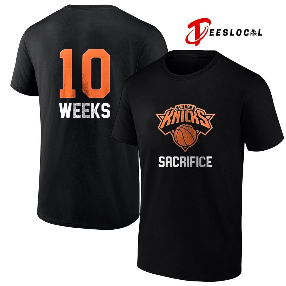 New York Knicks sacrifice 10 Weeks name and number shirt