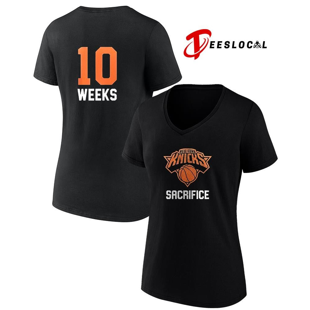 New York Knicks sacrifice 10 Weeks name and number shirt