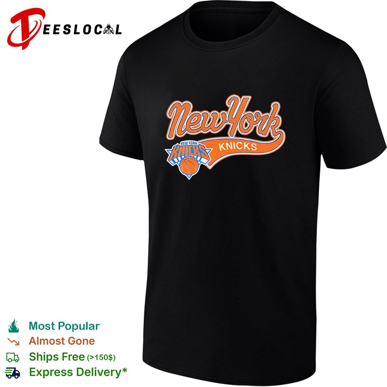 New York Knicks script wordmark bold shirt