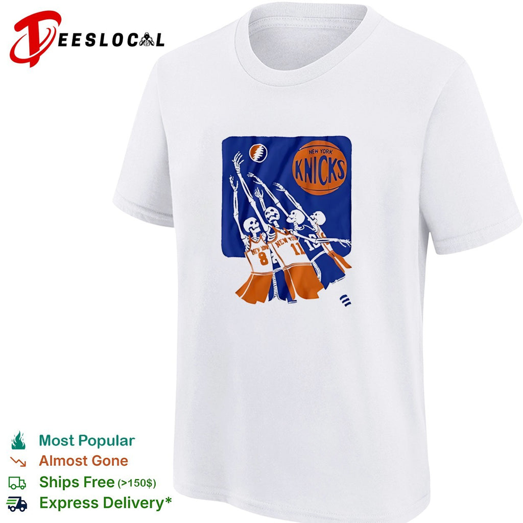 New York Knicks skeleton players jersey number 8 and 11 basketball shirt