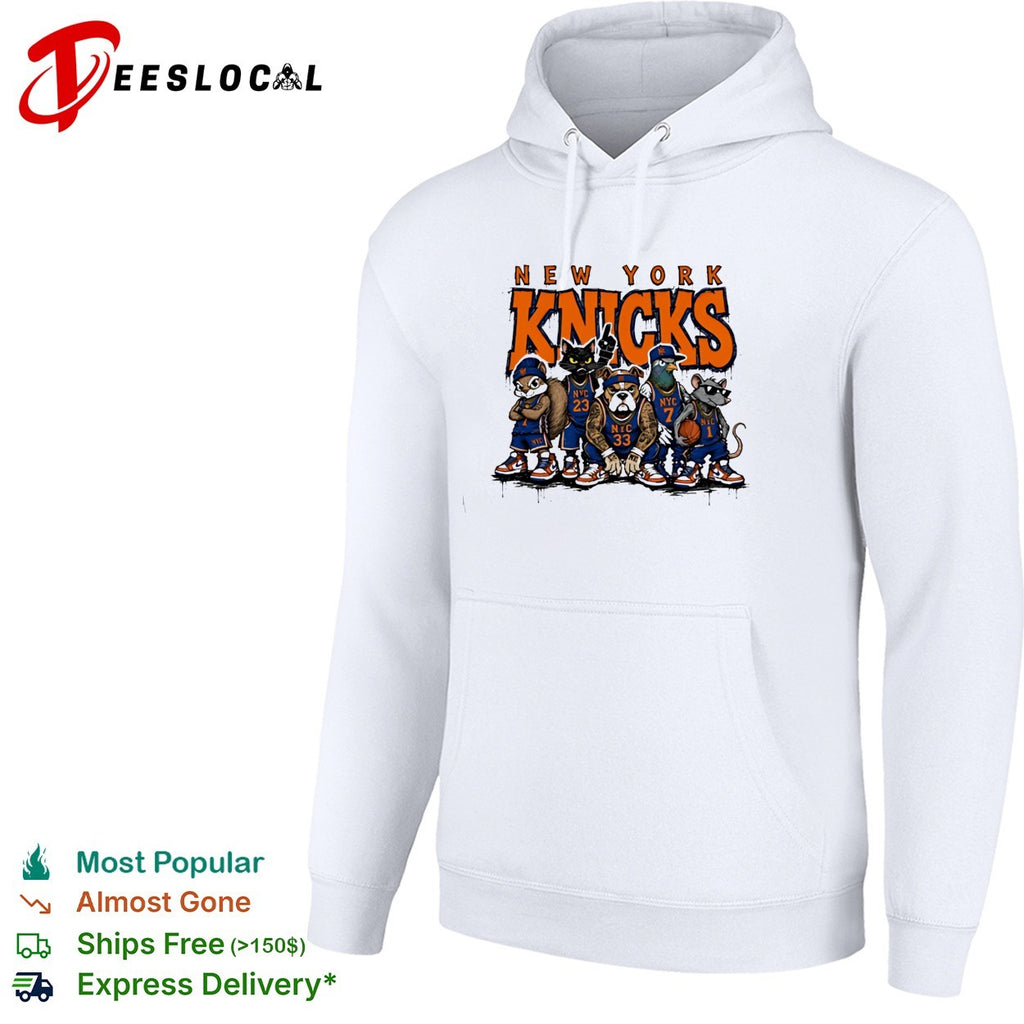 New York Knicks squad animals players basketball graphic shirt