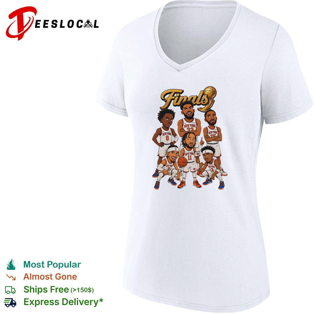 New York Knicks team Finals NBA Cartoon shirt