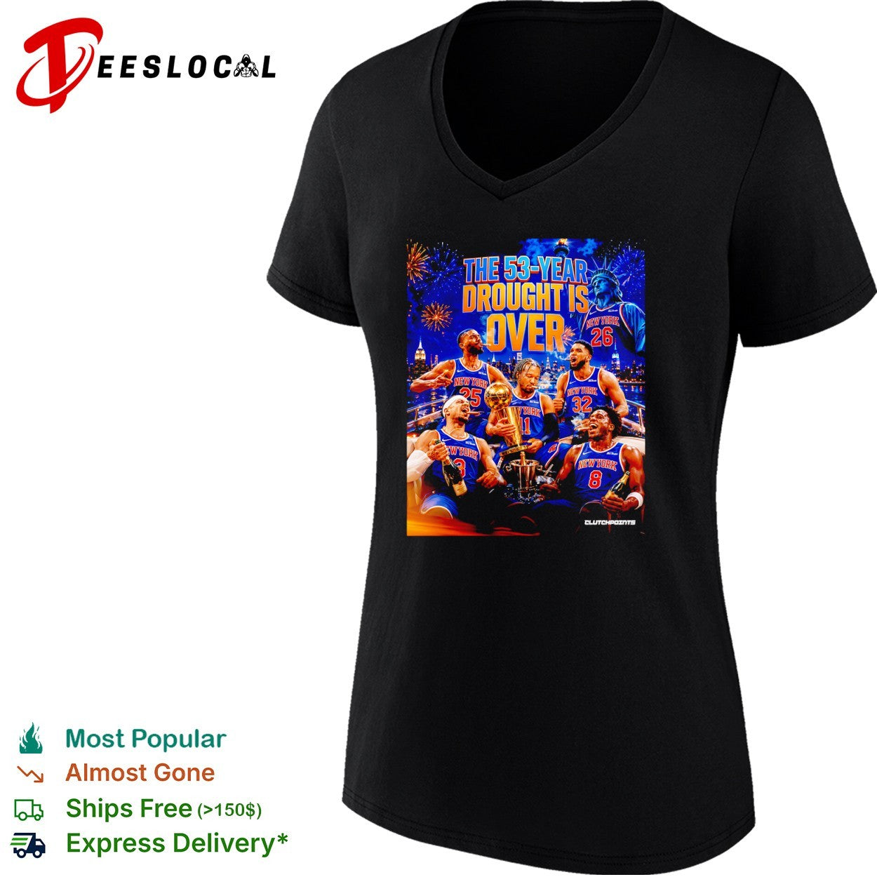 New York Knicks team NBA The 53-Year Drought is Over shirt