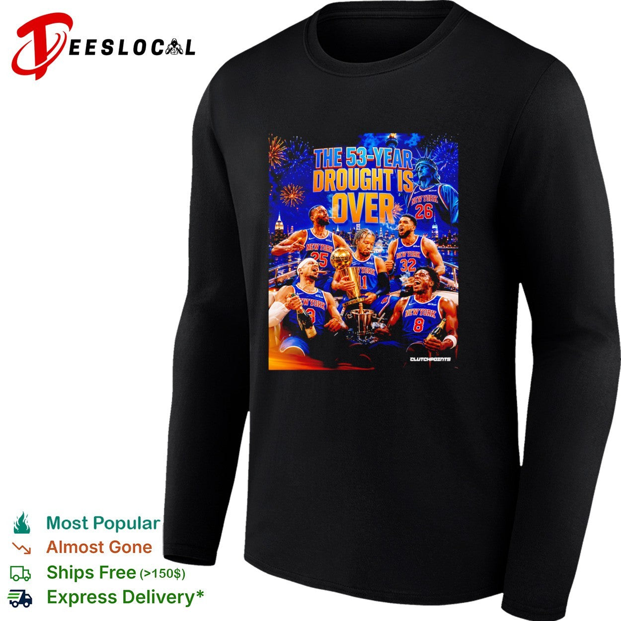 New York Knicks team NBA The 53-Year Drought is Over shirt