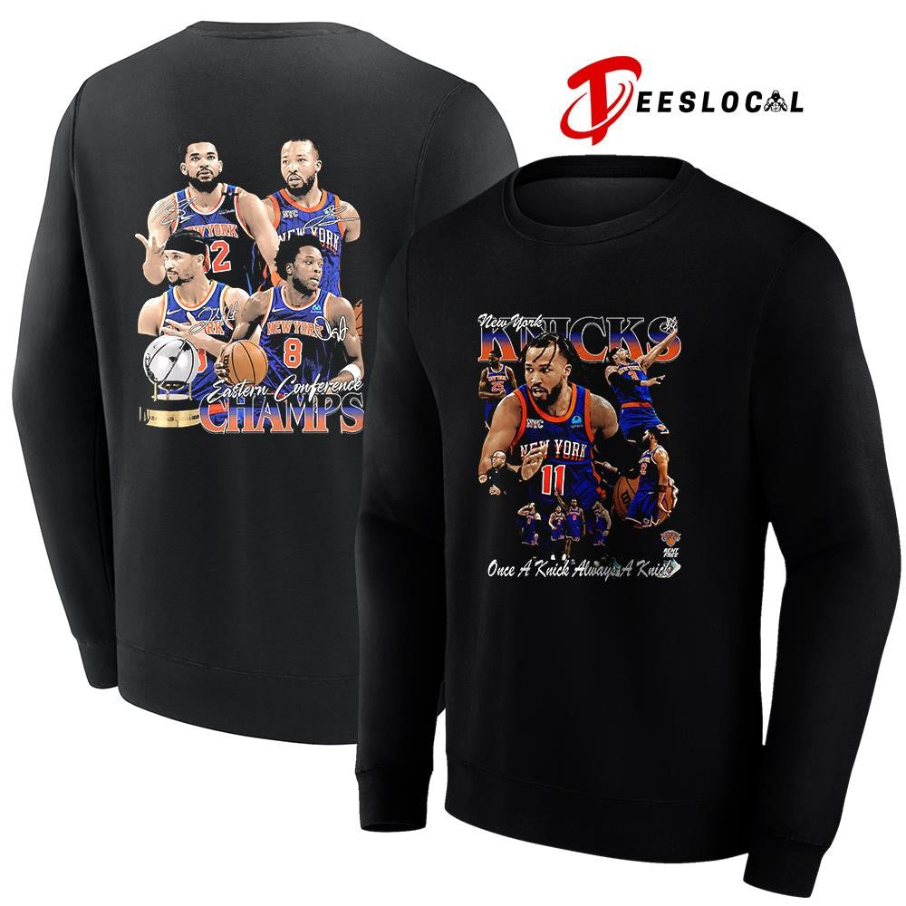 New York Knicks vonce a Knick always a Knick Eastern conference champs graphic signatures shirt