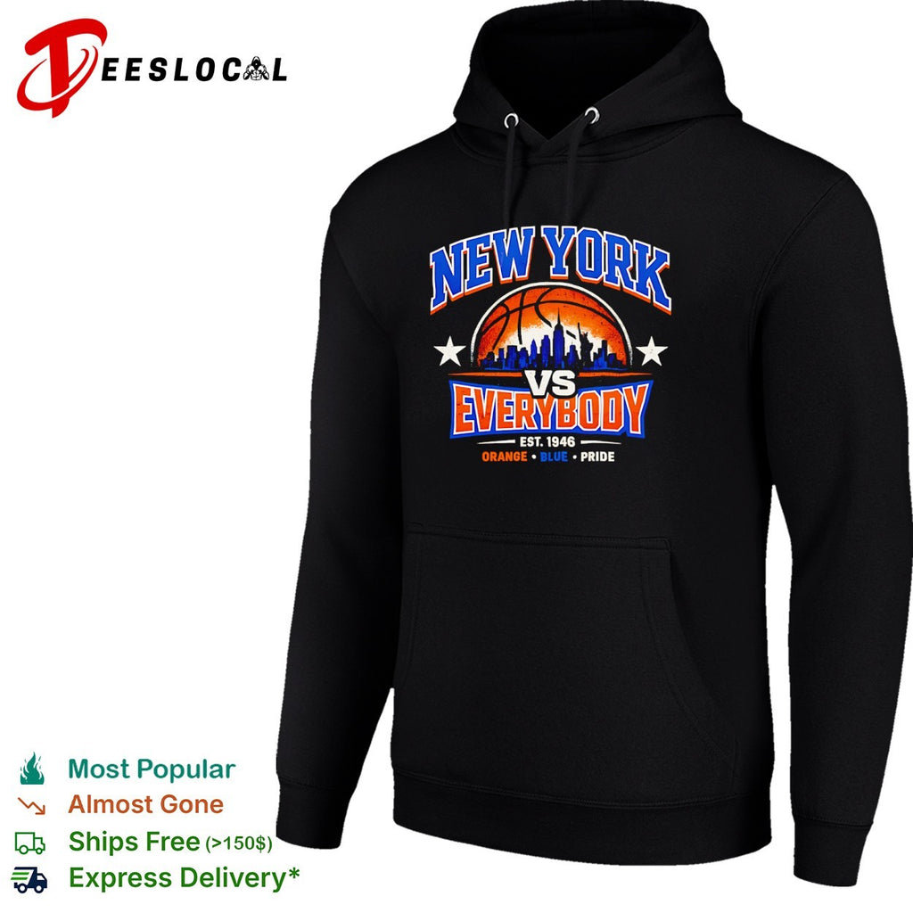 New York Knicks vs Everybody est 1946 Basketball City Skyline shirt