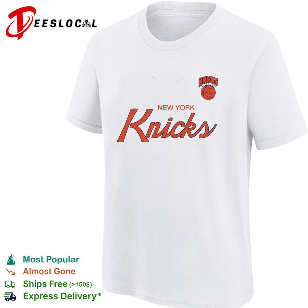 New York Knicks wordmark script badge shirt