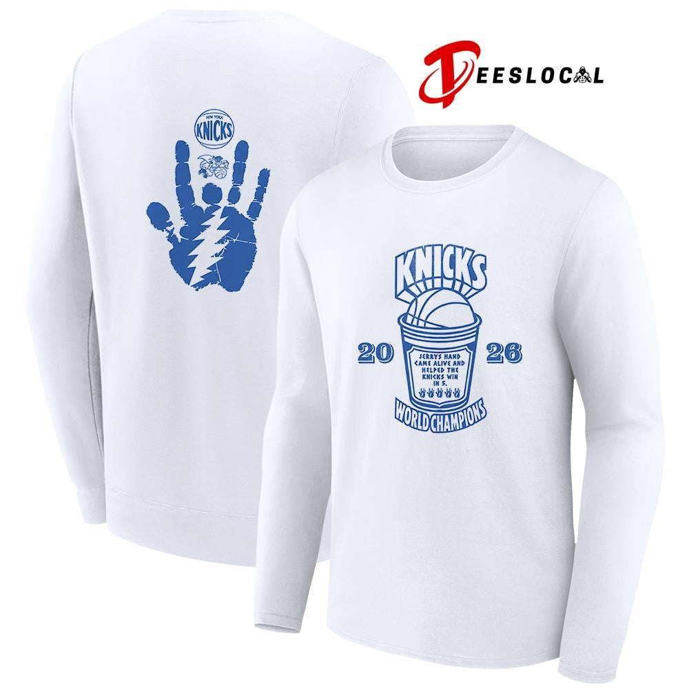 New York Knicks world champions Jerrys hand came alive and helped the Knicks win in 5 shirt