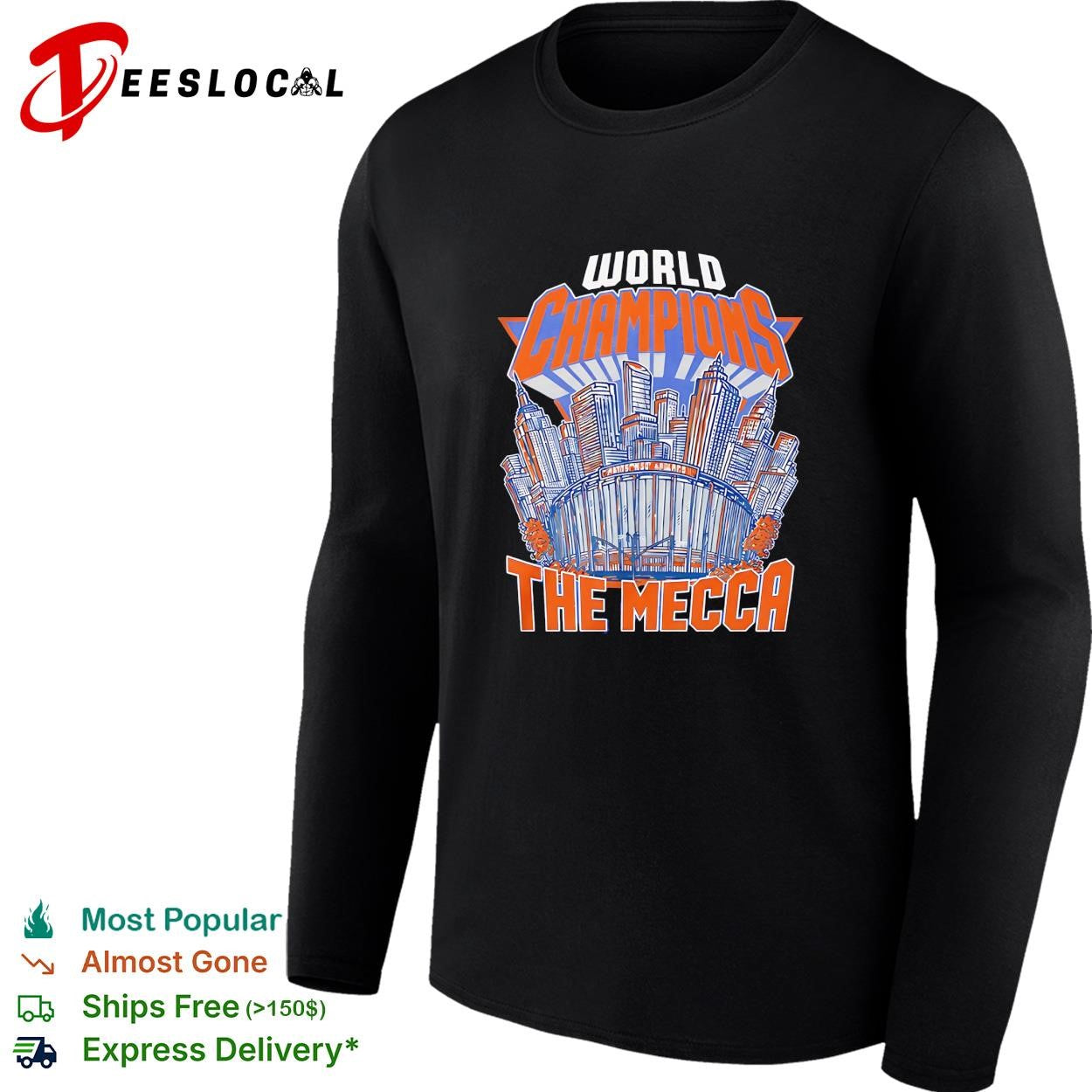 New York Knicks world champions the Mecca NYC skyline graphic shirt