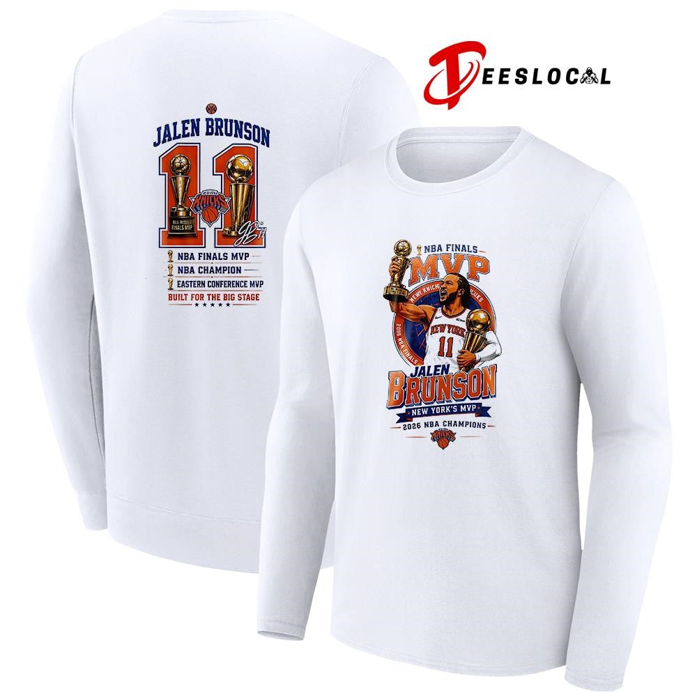 New York Knicks x Jalen Brunson NBA Finals MVP built for the big stage graphic shirt