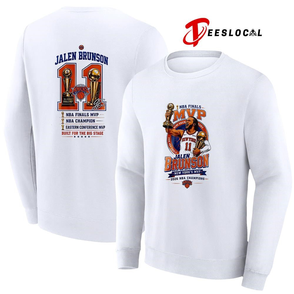 New York Knicks x Jalen Brunson NBA Finals MVP built for the big stage graphic shirt