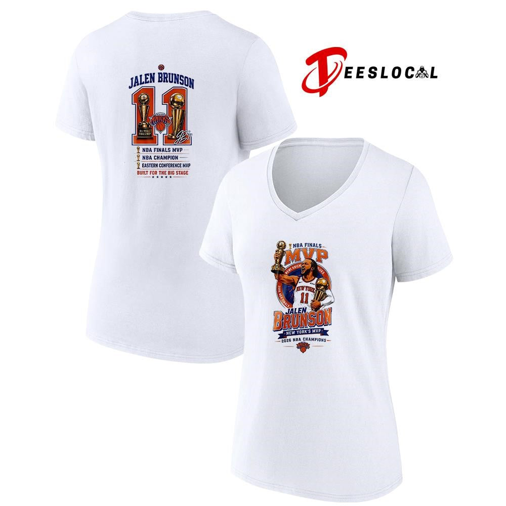 New York Knicks x Jalen Brunson NBA Finals MVP built for the big stage graphic shirt