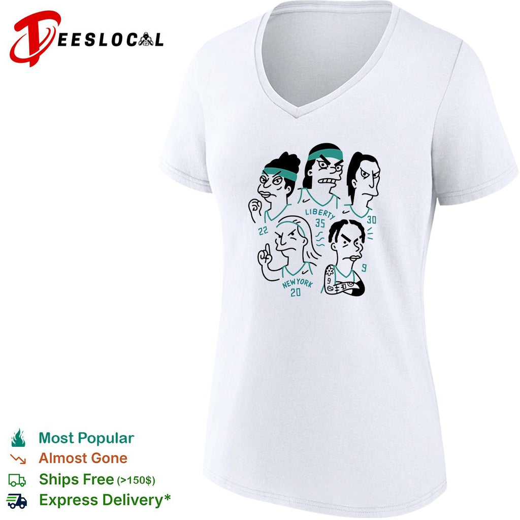 New York Knicks x Sim characters liberty cartoon players shirt