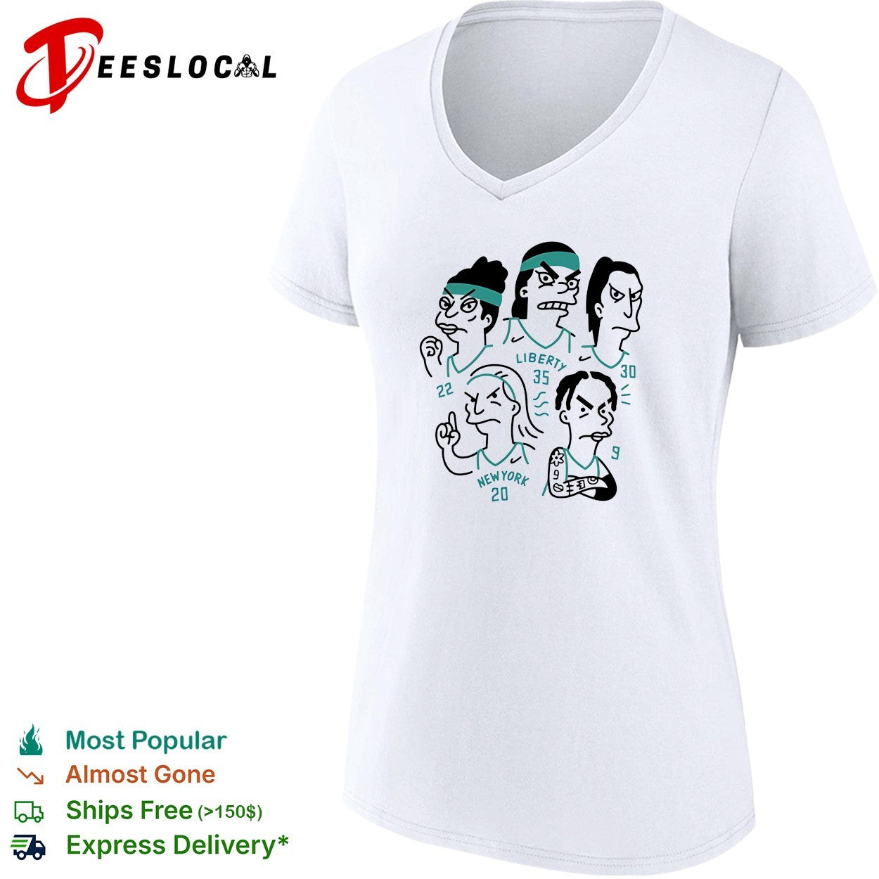 New York Knicks x Sim characters liberty cartoon players shirt
