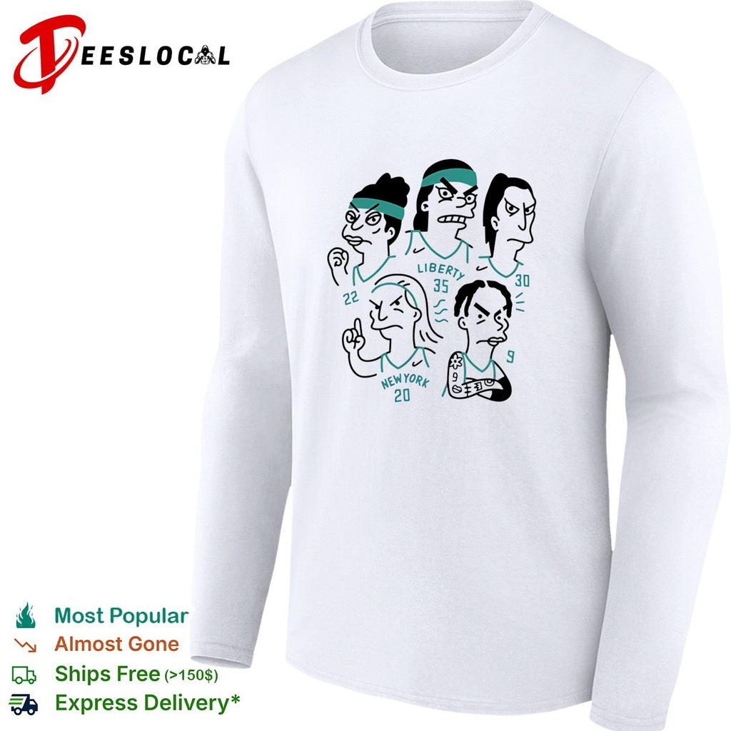 New York Knicks x Sim characters liberty cartoon players shirt