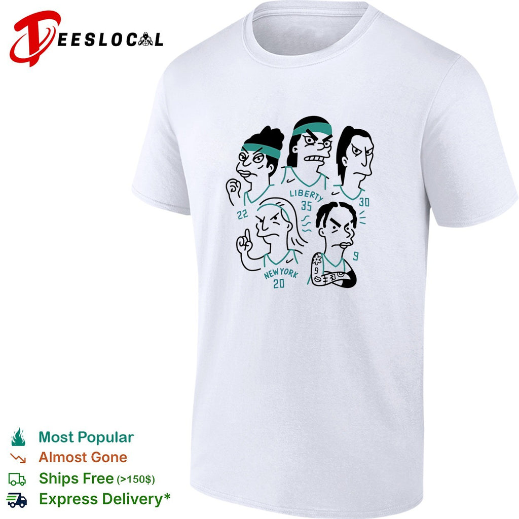 New York Knicks x Sim characters liberty cartoon players shirt