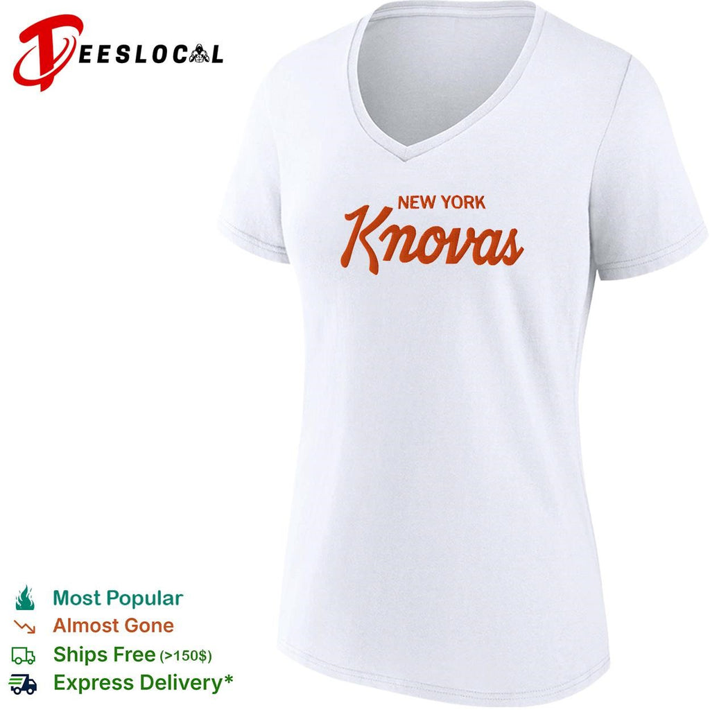 New York Knovas New York Knicks parody script logo shirt