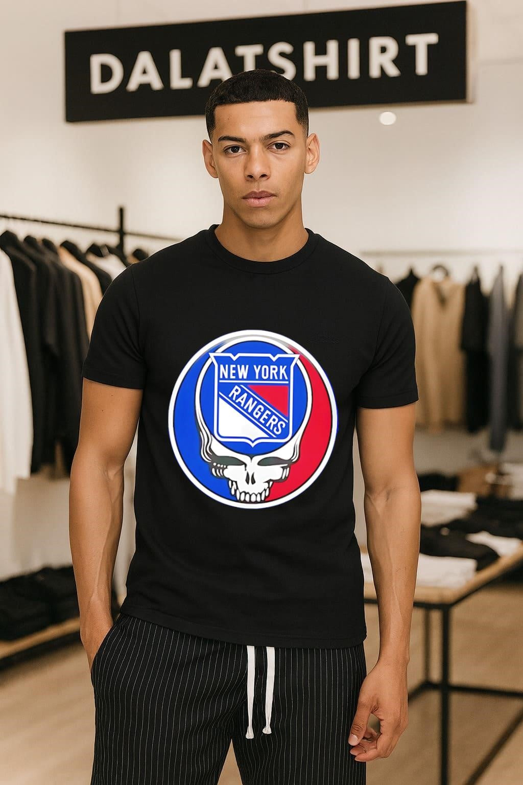 New York Rangers Grateful Dead Skull shirt