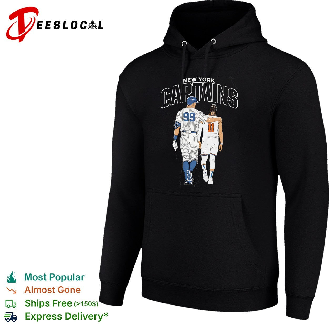 New York captains baseball and basketball players walking shirt