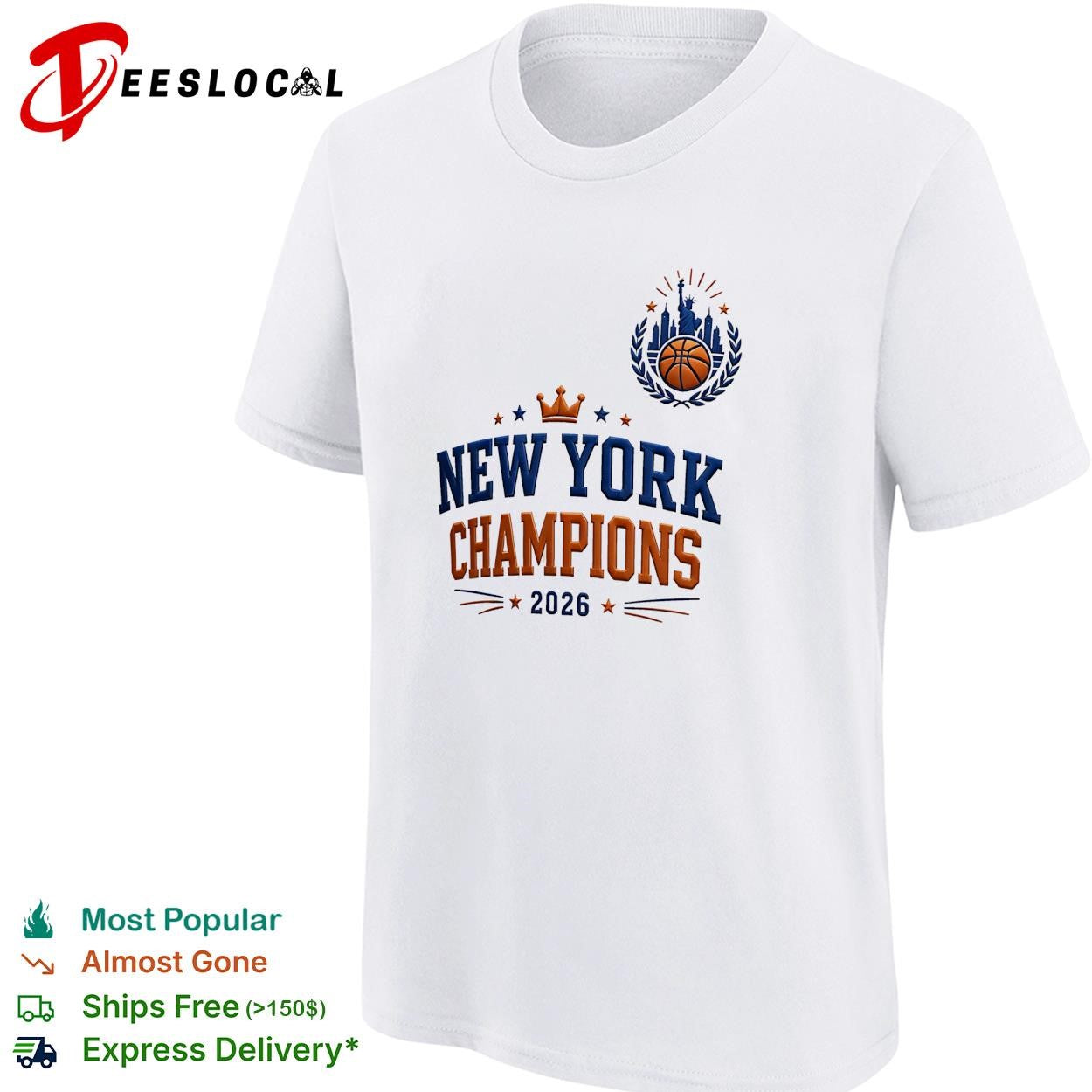 New York champions 2026 crown baseball shirt