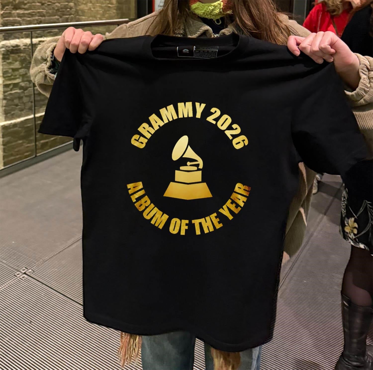 Gold Grammy 2026 Album Of The Year Music Trophy Award Graphic shirt