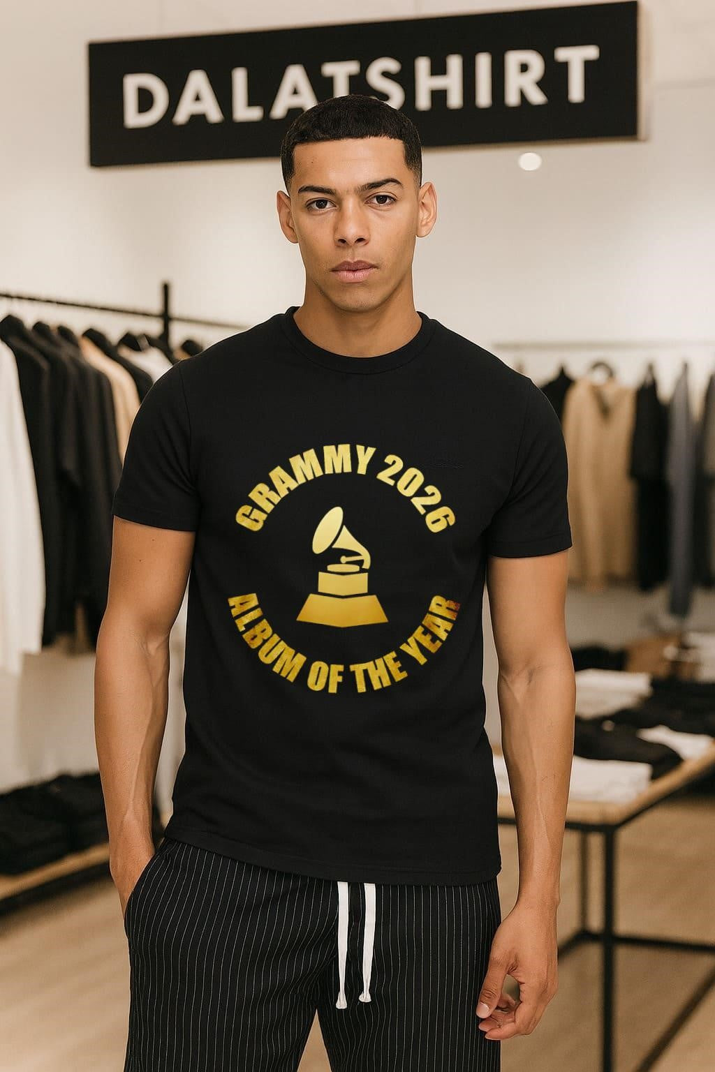 Gold Grammy 2026 Album Of The Year Music Trophy Award Graphic shirt