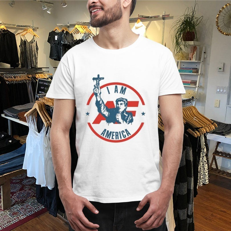 Nick Fuentes I Am America First Crucifix Shirts
