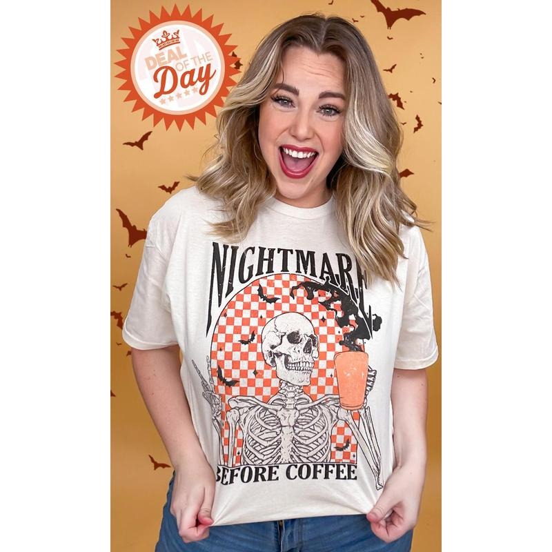 Nightmare Before Coffee Graphic T-Shirt Hoodie, Sweatshirt | TeeBloomCo.com