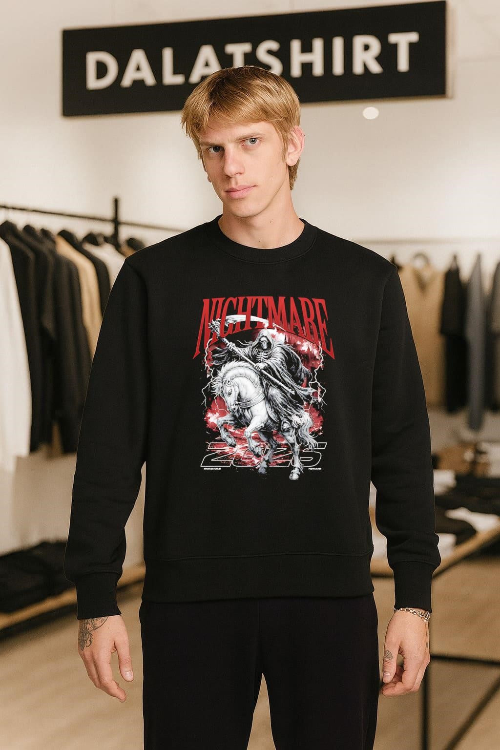 Nightmare Grim Reaper Riding White Horse 2026 Graphic shirt